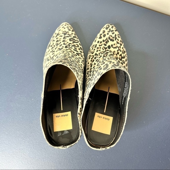 Dolce Vita Raven Leopard Cheetah Heeled Slip On Fall Boot Mule Shoe Size 7.5 - Picture 10 of 16